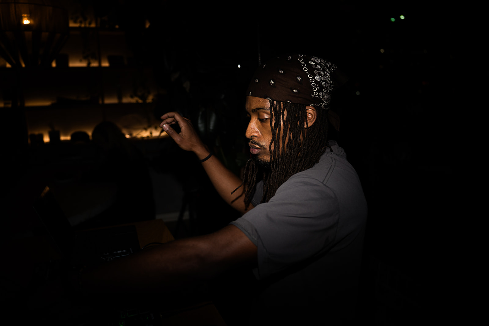 IAMFRENZY behind the decks at Cocoa Butter Bounce